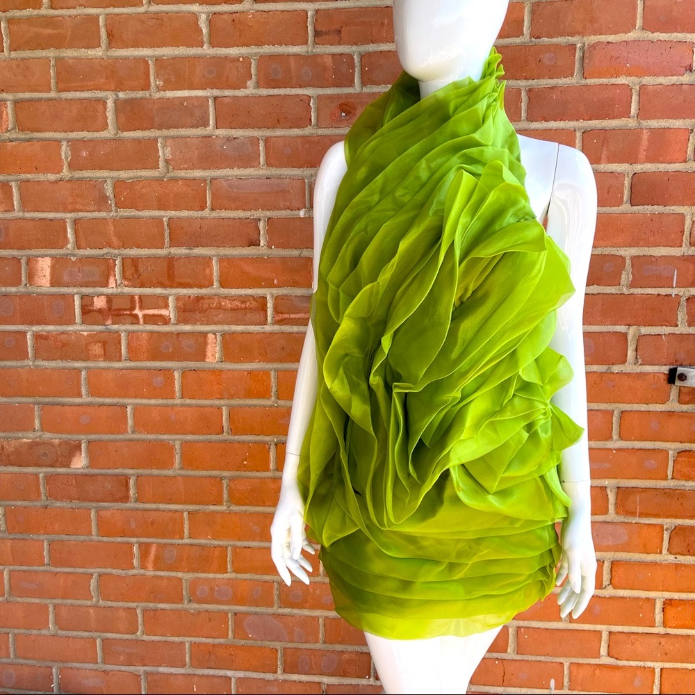 Tulle Mini Dress - Green (Small)
